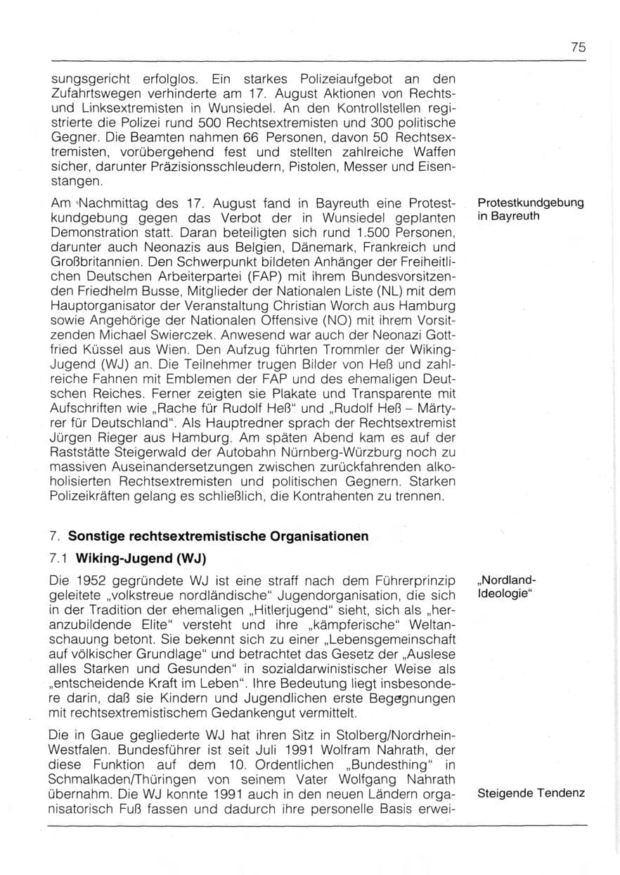 Seite 77 des Verfassungsschutzbericht 1991 Bayern