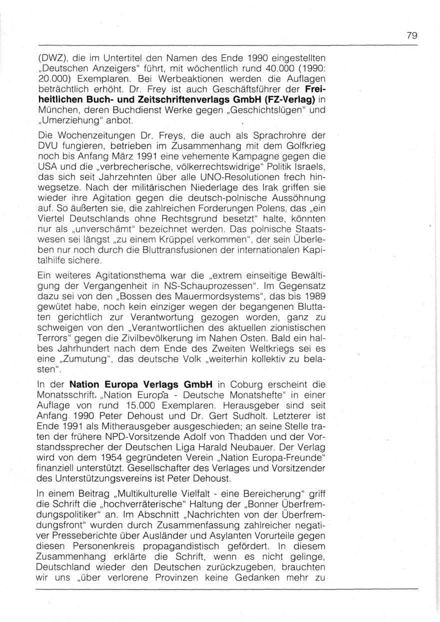 Seite 81 des Verfassungsschutzbericht 1991 Bayern