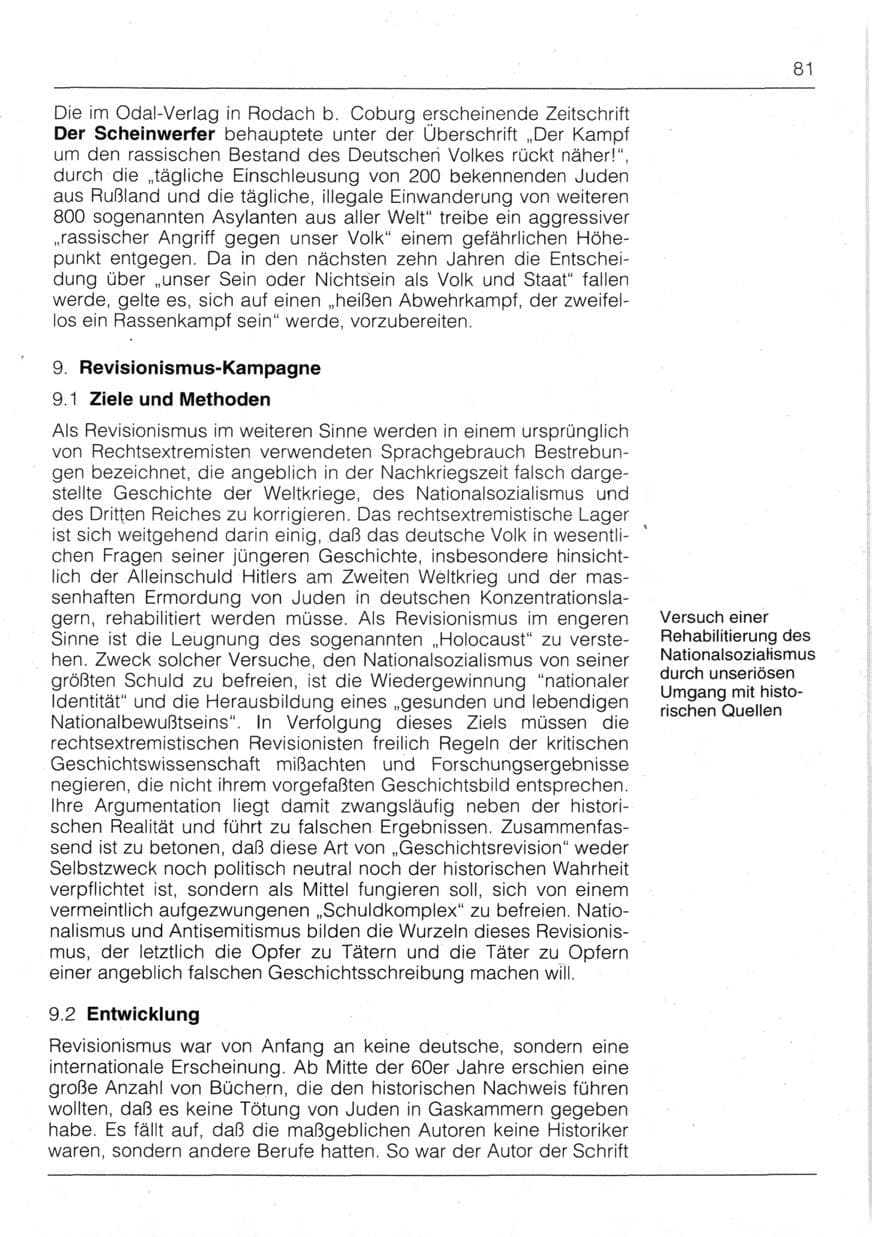 Seite 83 des Verfassungsschutzbericht 1991 Bayern