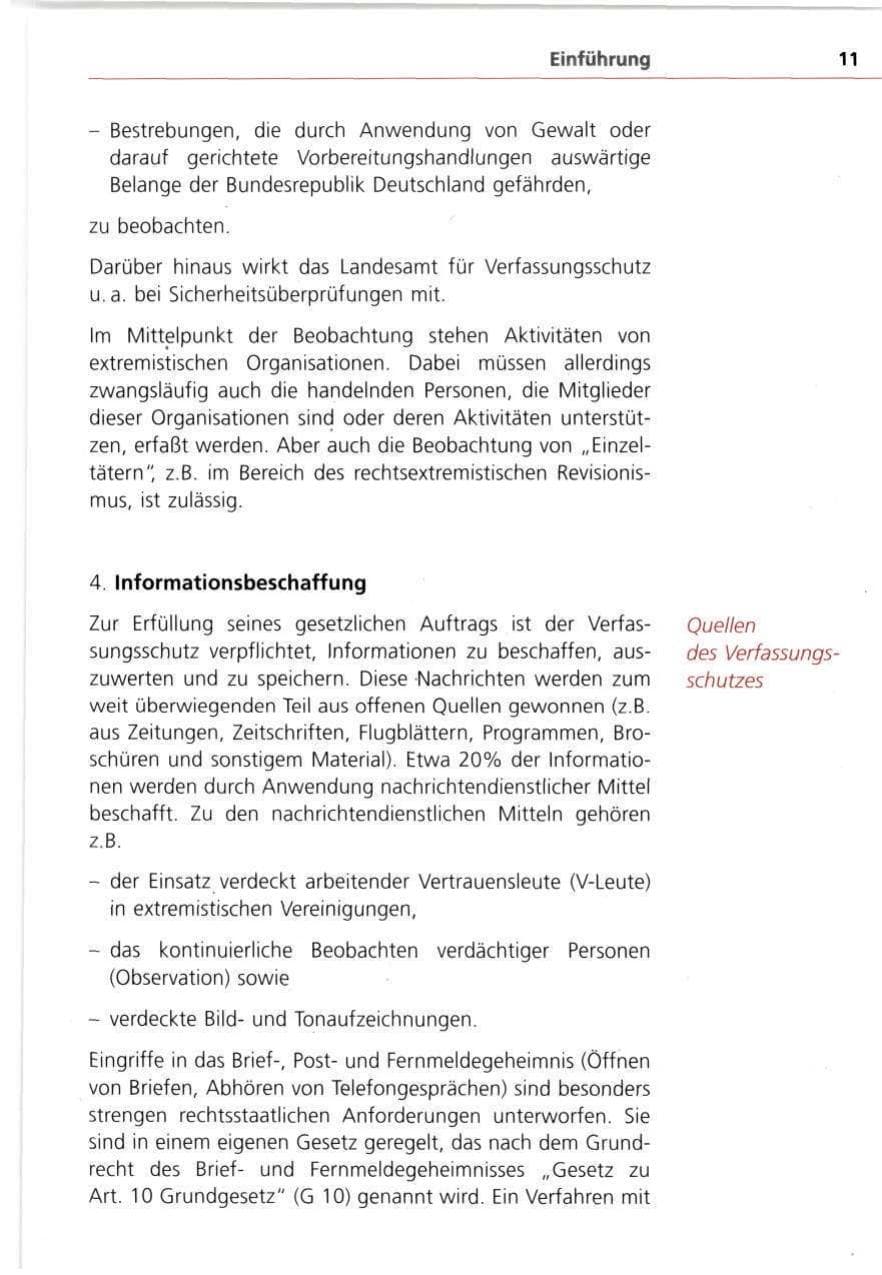 Seite 11 des Verfassungsschutzbericht 1993 Bayern