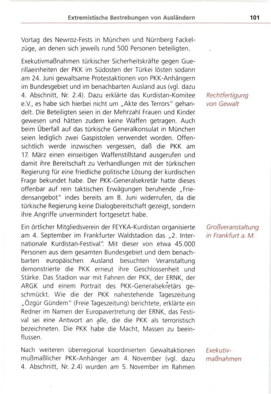 Seite 101 des Verfassungsschutzbericht 1993 Bayern