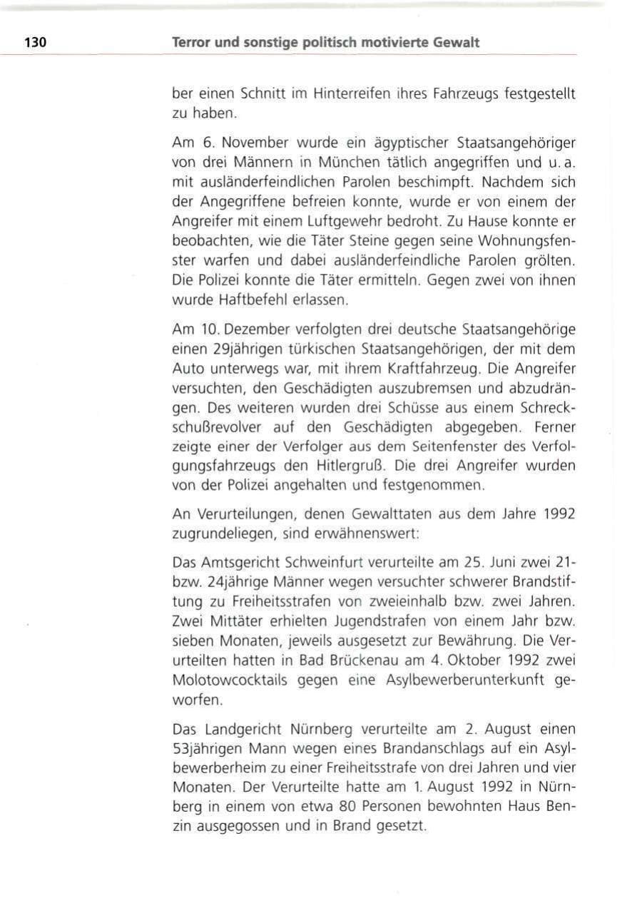 Seite 130 des Verfassungsschutzbericht 1993 Bayern