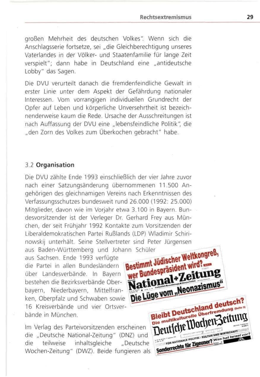 Seite 29 des Verfassungsschutzbericht 1993 Bayern