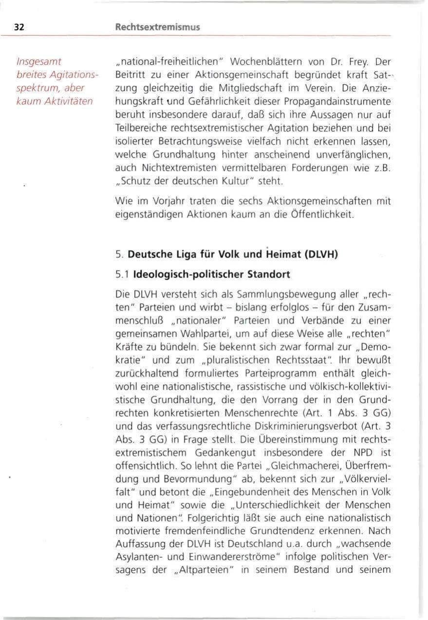 Seite 32 des Verfassungsschutzbericht 1993 Bayern