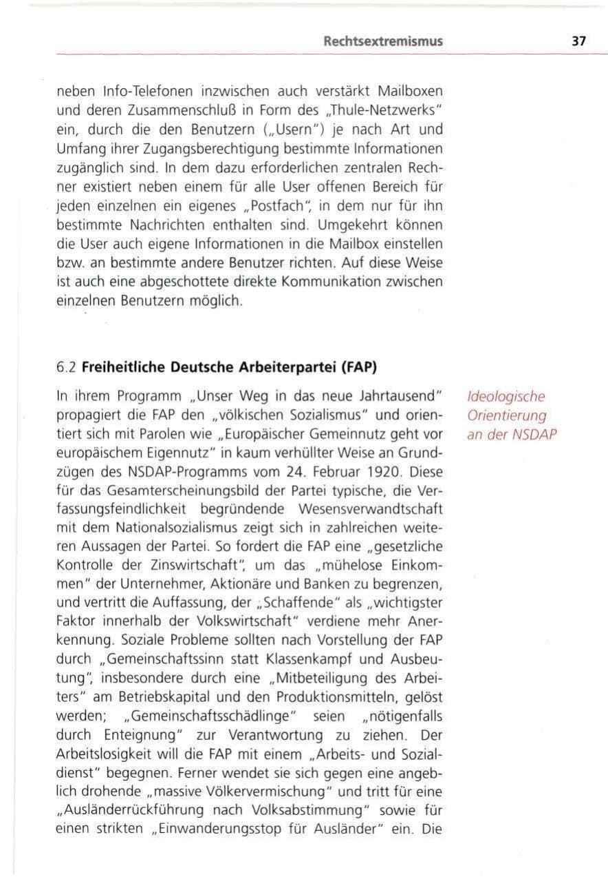 Seite 37 des Verfassungsschutzbericht 1993 Bayern