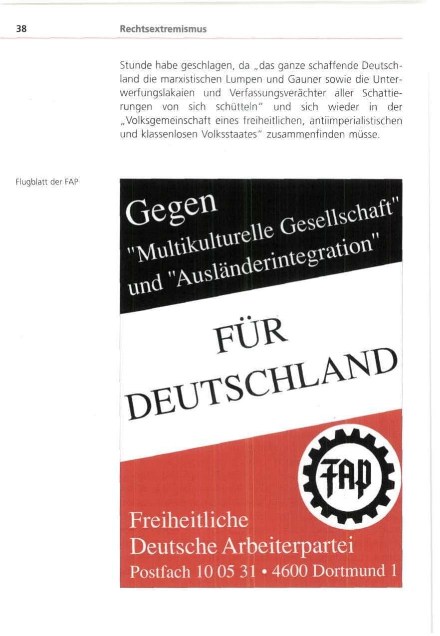 Seite 38 des Verfassungsschutzbericht 1993 Bayern
