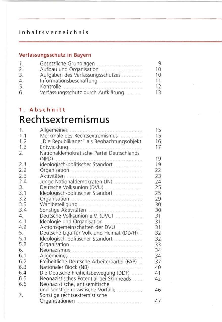 Seite 5 des Verfassungsschutzbericht 1993 Bayern