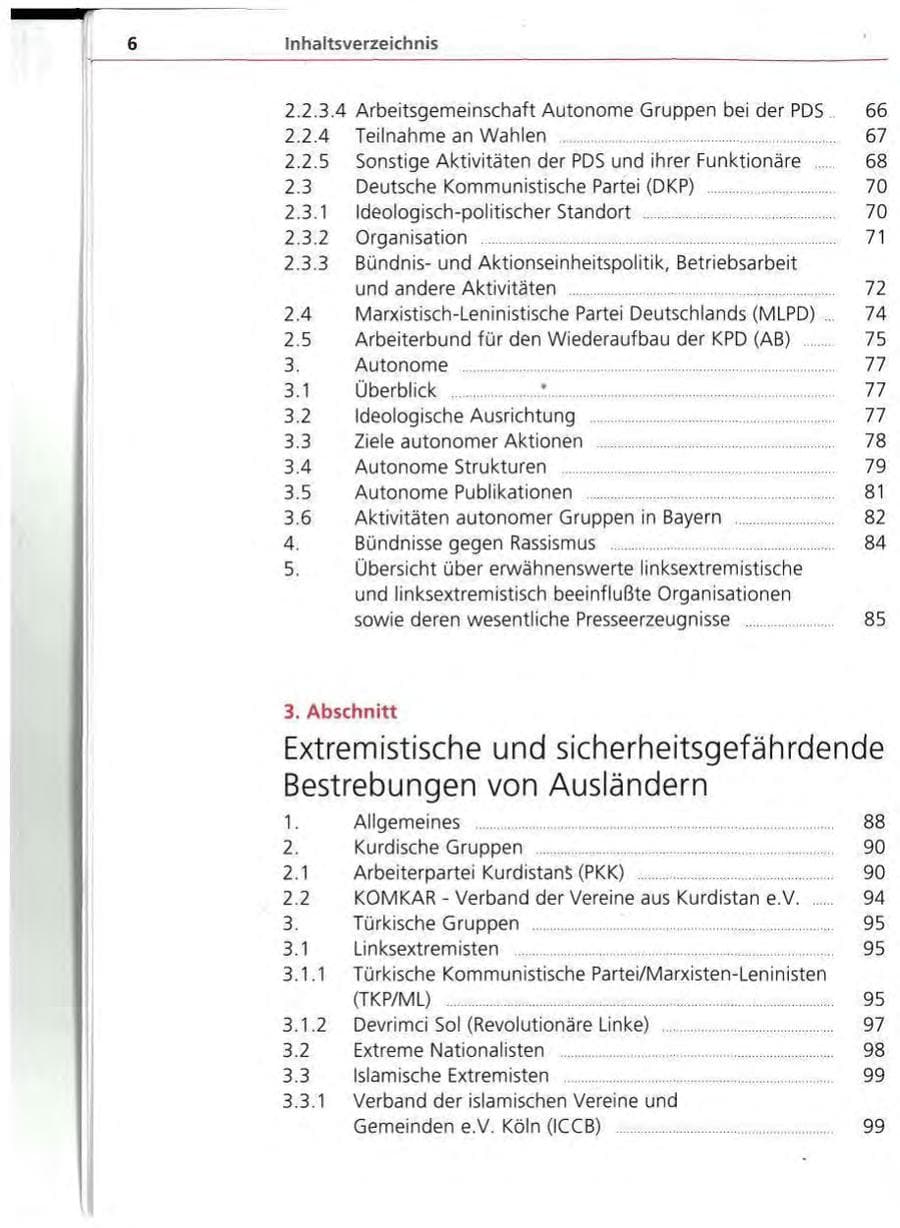 Seite 7 des Verfassungsschutzbericht 1994 Bayern