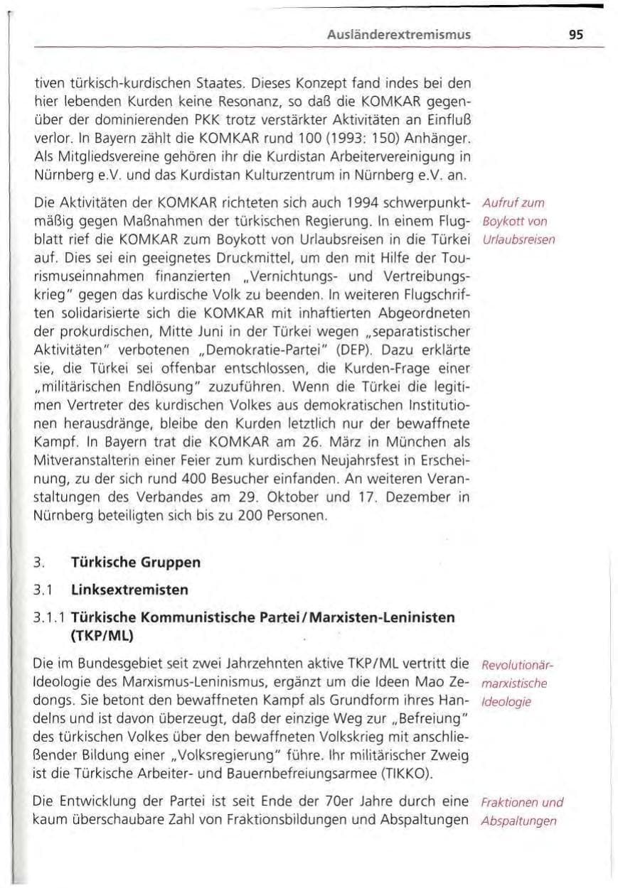 Seite 96 des Verfassungsschutzbericht 1994 Bayern