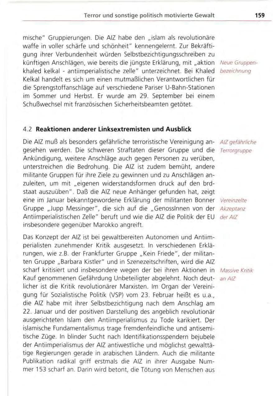 Seite 159 des Verfassungsschutzbericht 1995 Bayern