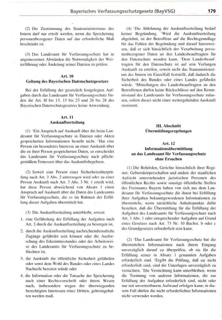 Seite 179 des Verfassungsschutzbericht 1995 Bayern