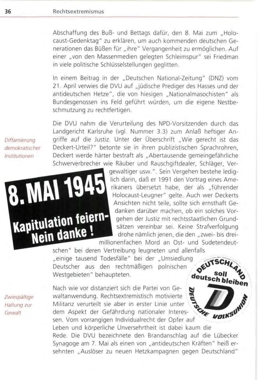 Seite 36 des Verfassungsschutzbericht 1995 Bayern