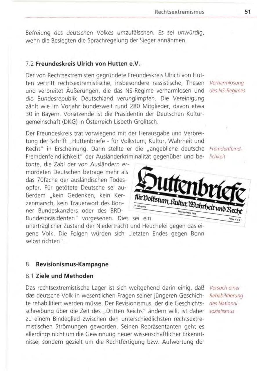 Seite 51 des Verfassungsschutzbericht 1995 Bayern