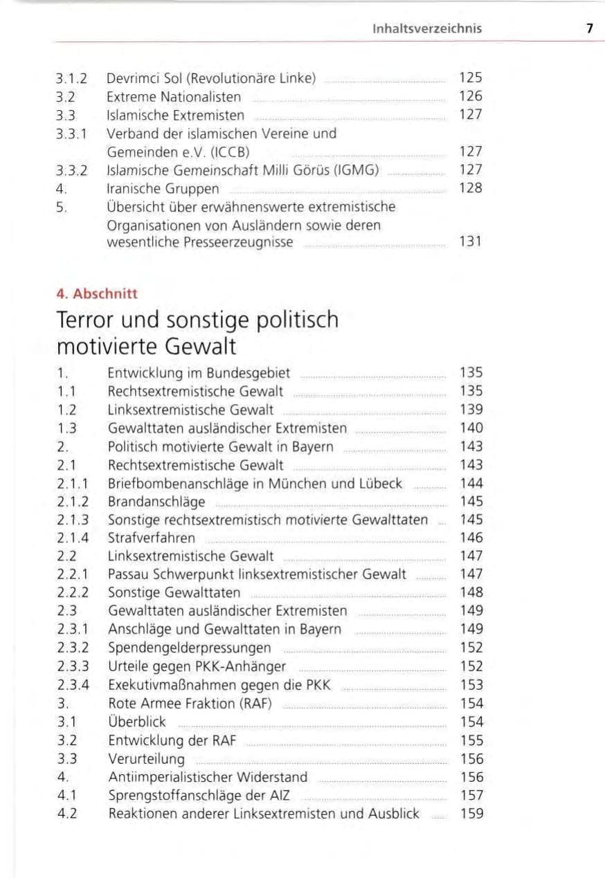 Seite 7 des Verfassungsschutzbericht 1995 Bayern