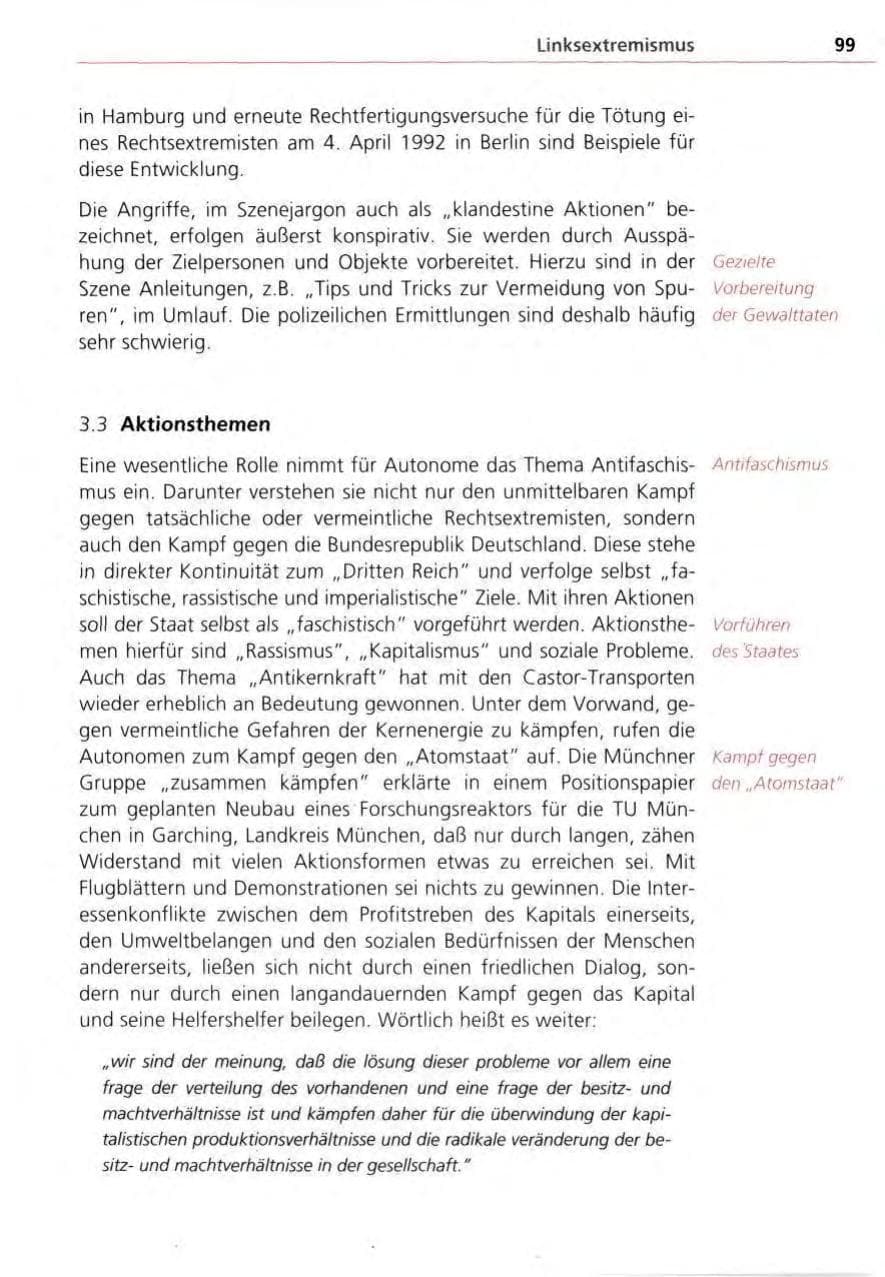 Seite 99 des Verfassungsschutzbericht 1995 Bayern
