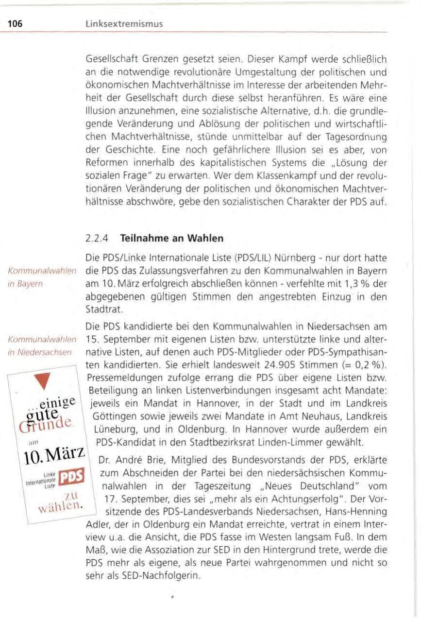 Seite 106 des Verfassungsschutzbericht 1996 Bayern