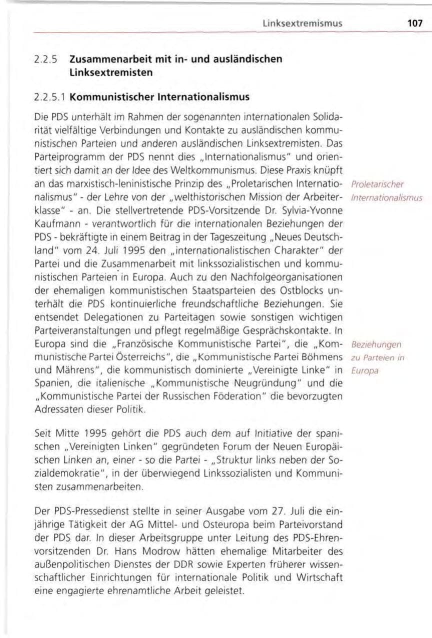 Seite 107 des Verfassungsschutzbericht 1996 Bayern
