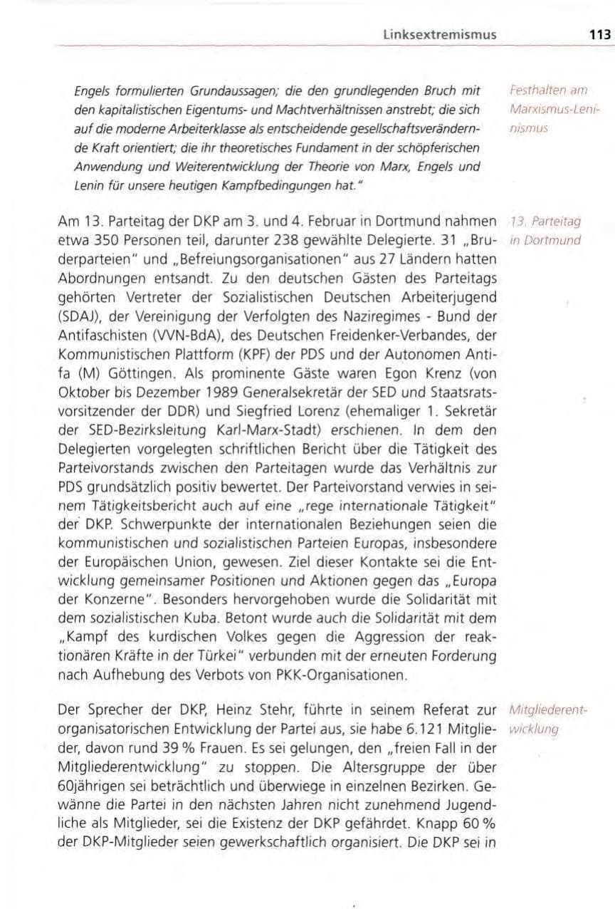 Seite 113 des Verfassungsschutzbericht 1996 Bayern