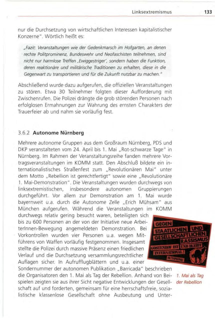 Seite 133 des Verfassungsschutzbericht 1996 Bayern