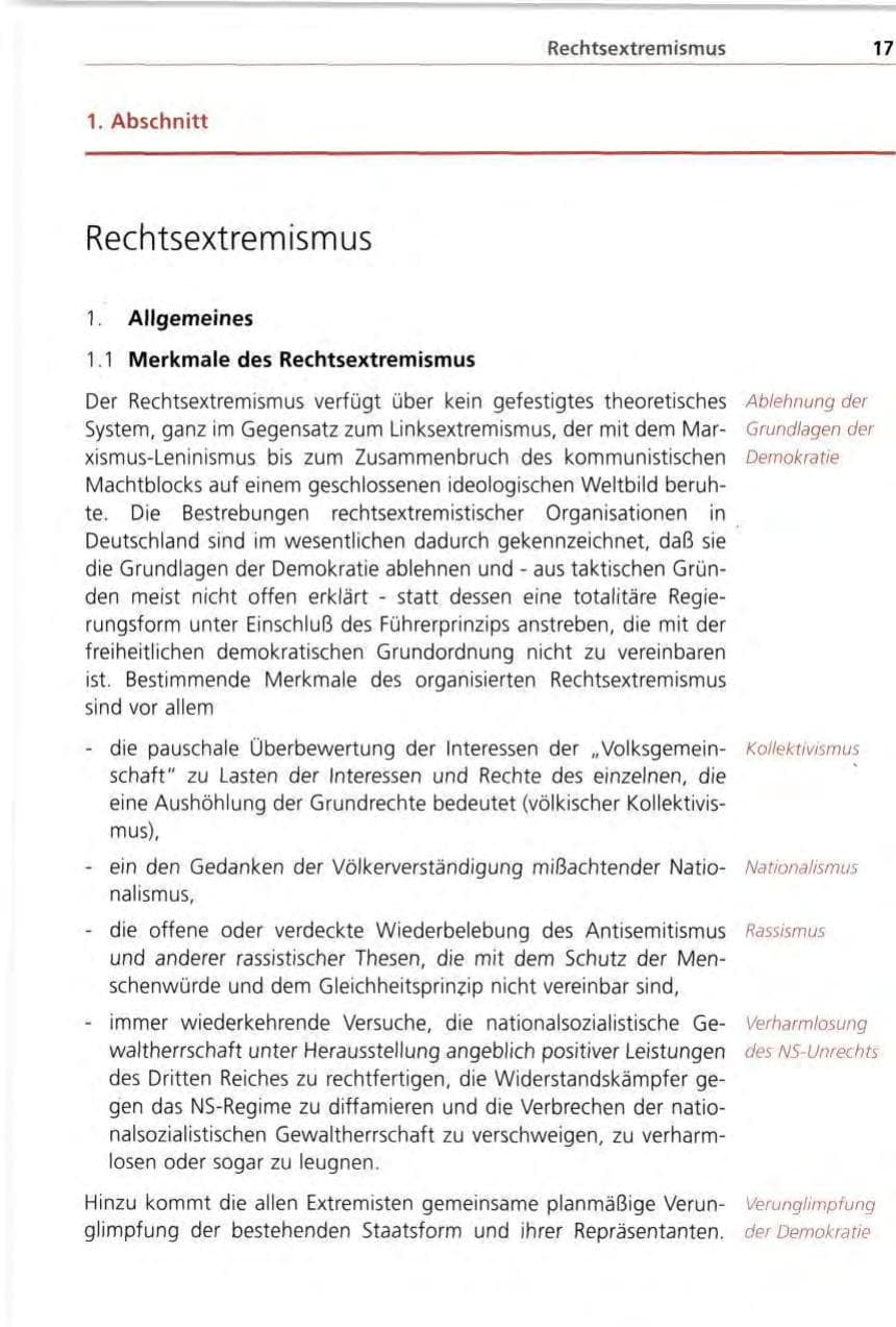 Seite 17 des Verfassungsschutzbericht 1996 Bayern
