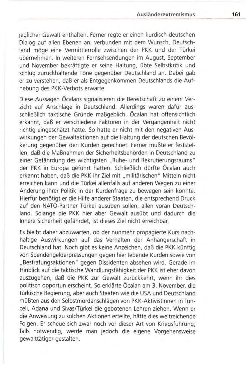 Seite 161 des Verfassungsschutzbericht 1996 Bayern