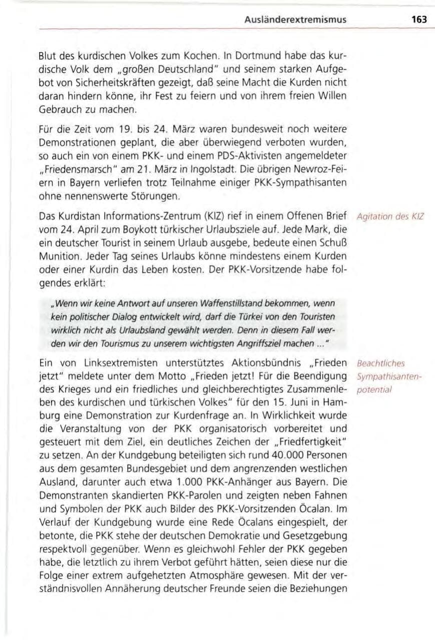 Seite 163 des Verfassungsschutzbericht 1996 Bayern