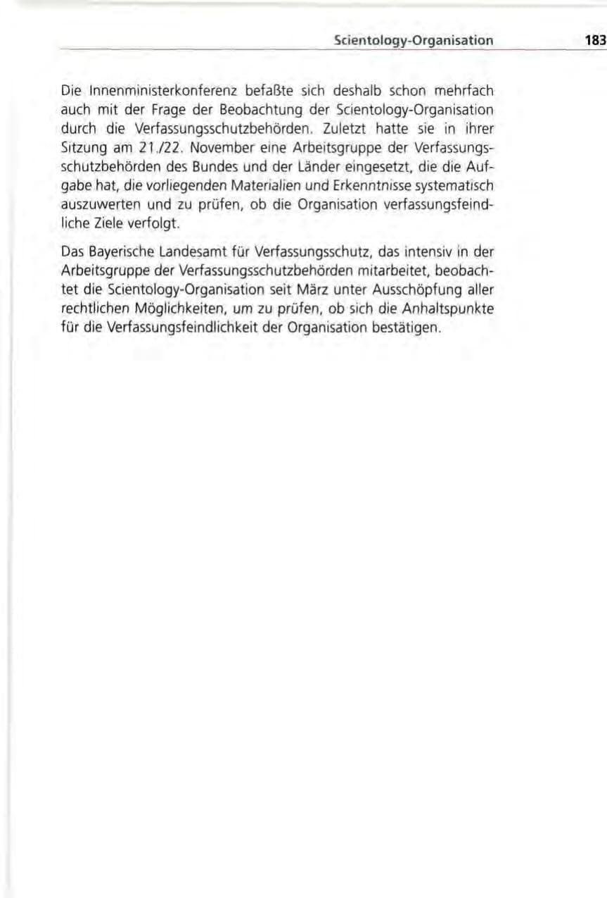 Seite 183 des Verfassungsschutzbericht 1996 Bayern
