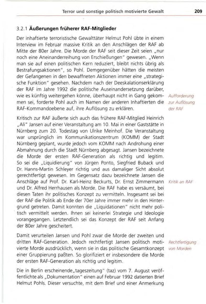 Seite 209 des Verfassungsschutzbericht 1996 Bayern