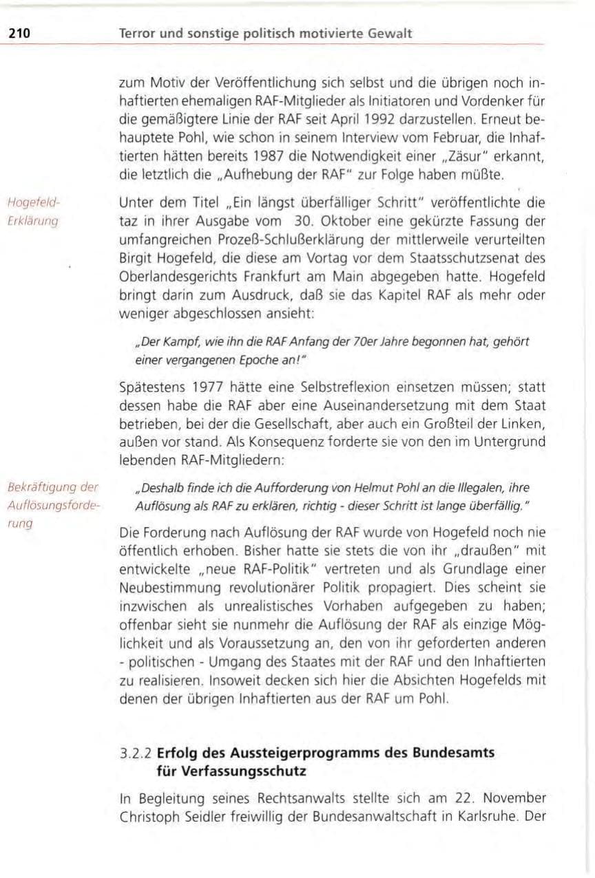 Seite 210 des Verfassungsschutzbericht 1996 Bayern