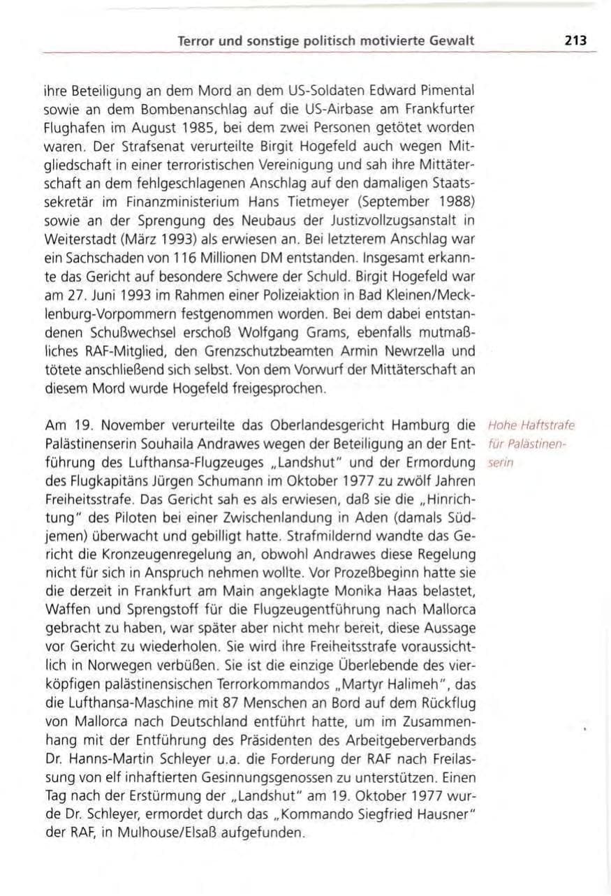 Seite 213 des Verfassungsschutzbericht 1996 Bayern