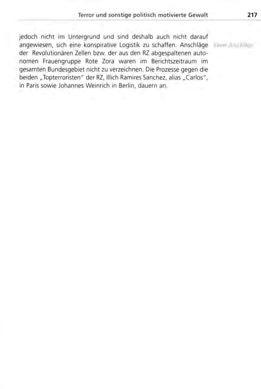 Seite 217 des Verfassungsschutzbericht 1996 Bayern