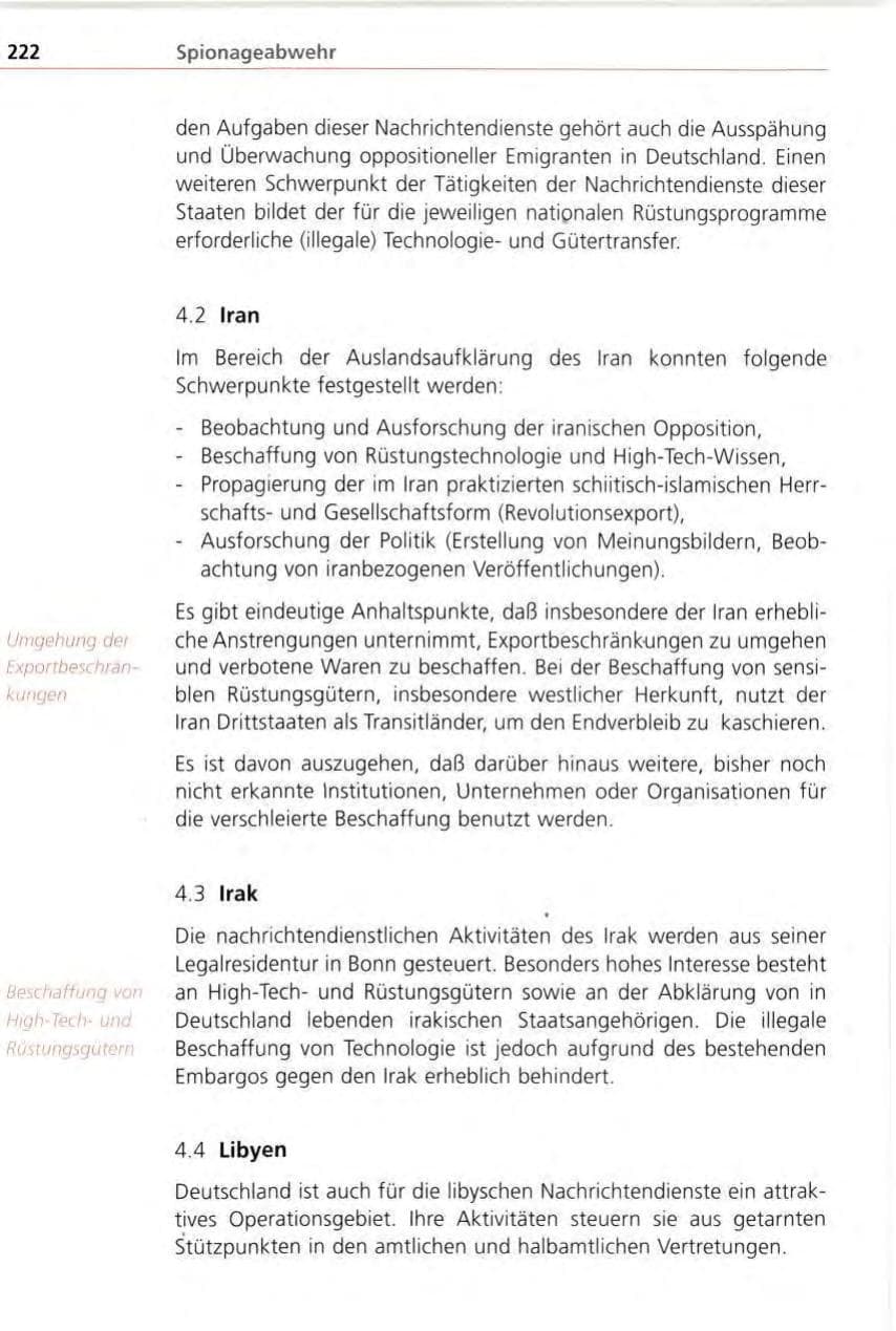 Seite 222 des Verfassungsschutzbericht 1996 Bayern