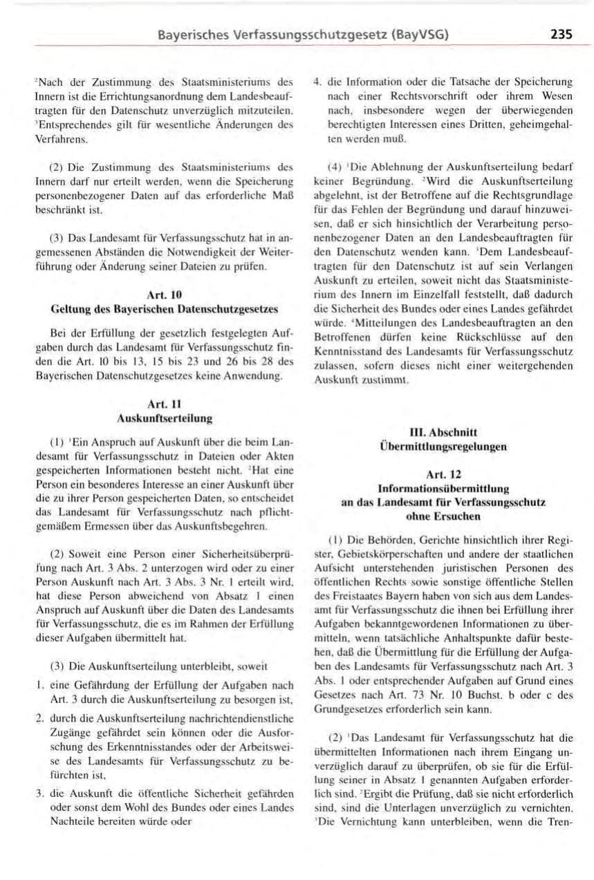 Seite 235 des Verfassungsschutzbericht 1996 Bayern