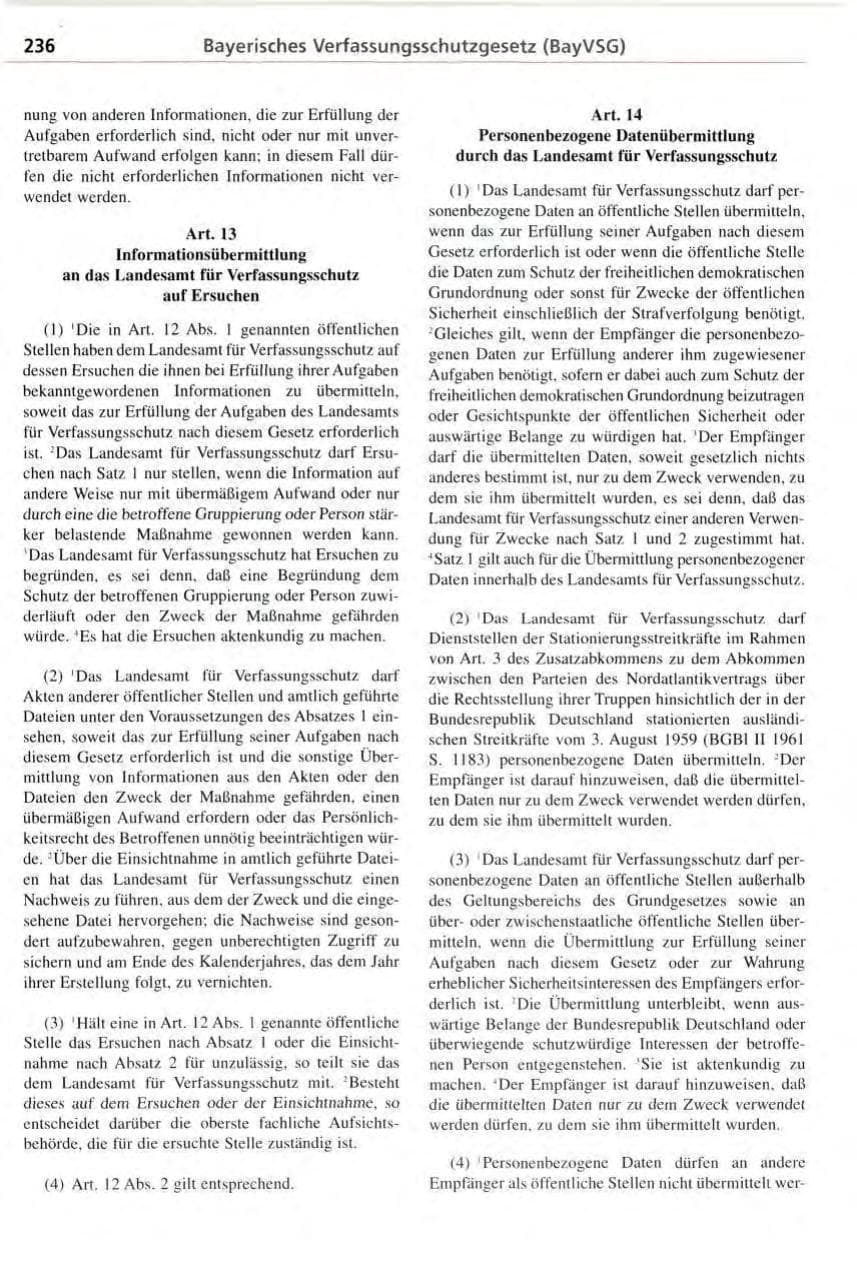 Seite 236 des Verfassungsschutzbericht 1996 Bayern