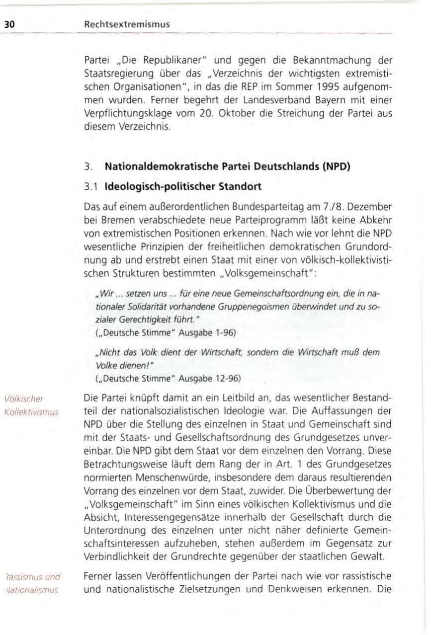 Seite 30 des Verfassungsschutzbericht 1996 Bayern