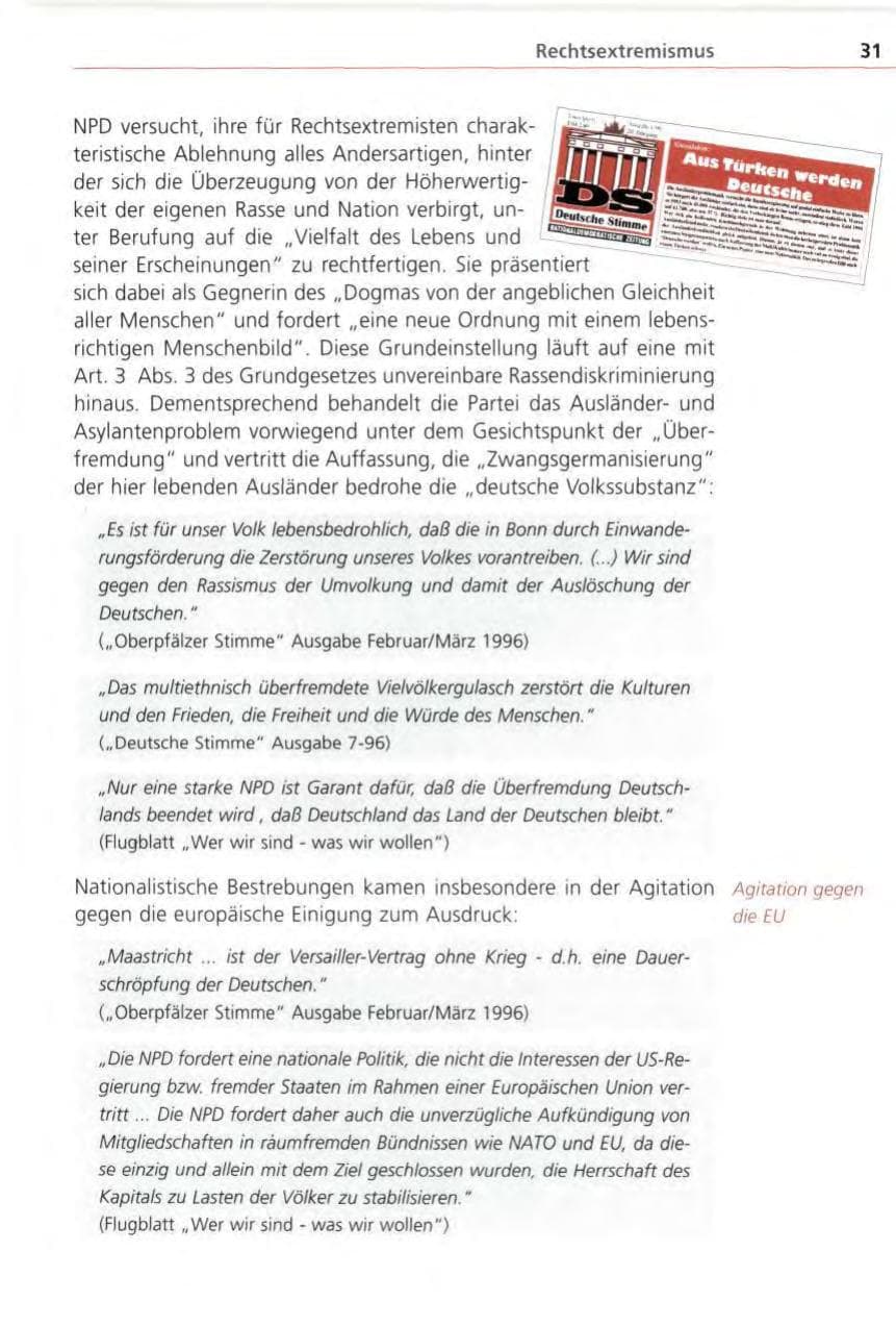 Seite 31 des Verfassungsschutzbericht 1996 Bayern