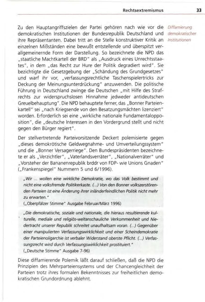 Seite 33 des Verfassungsschutzbericht 1996 Bayern