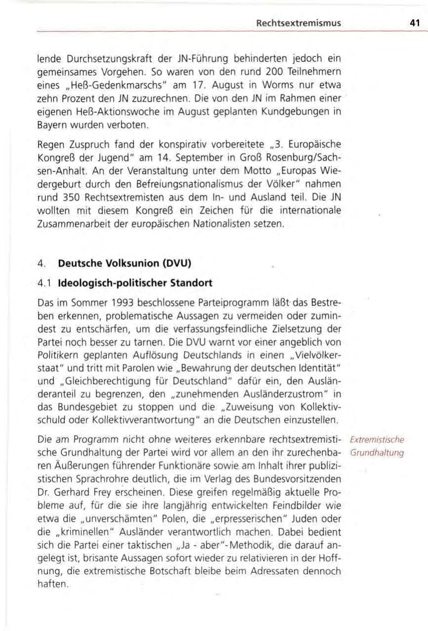 Seite 41 des Verfassungsschutzbericht 1996 Bayern