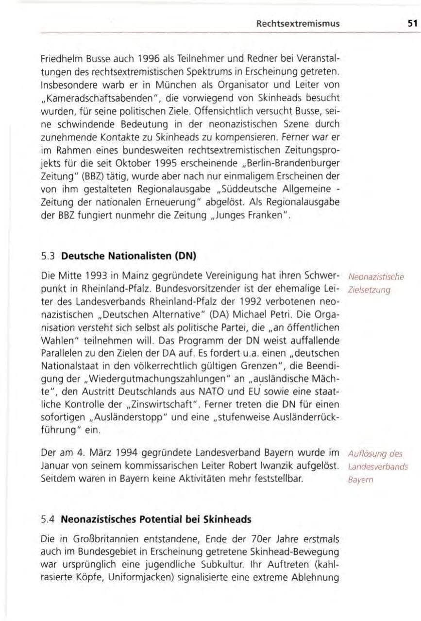 Seite 51 des Verfassungsschutzbericht 1996 Bayern