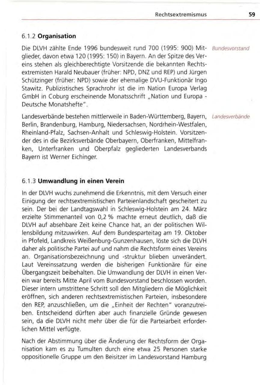 Seite 59 des Verfassungsschutzbericht 1996 Bayern