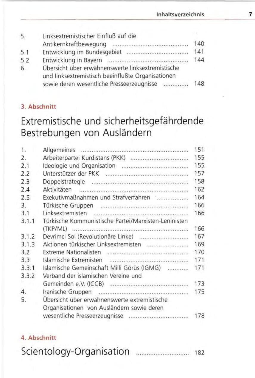 Seite 7 des Verfassungsschutzbericht 1996 Bayern