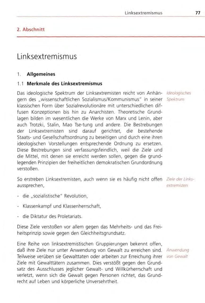 Seite 77 des Verfassungsschutzbericht 1996 Bayern