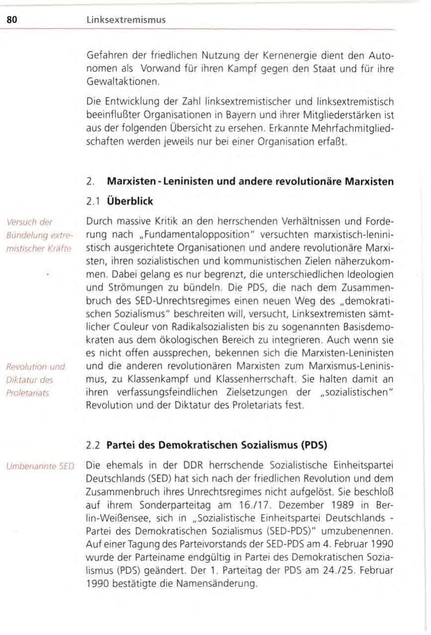 Seite 80 des Verfassungsschutzbericht 1996 Bayern