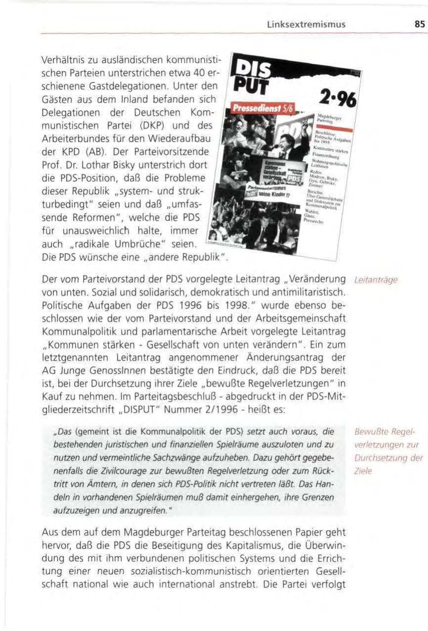 Seite 85 des Verfassungsschutzbericht 1996 Bayern