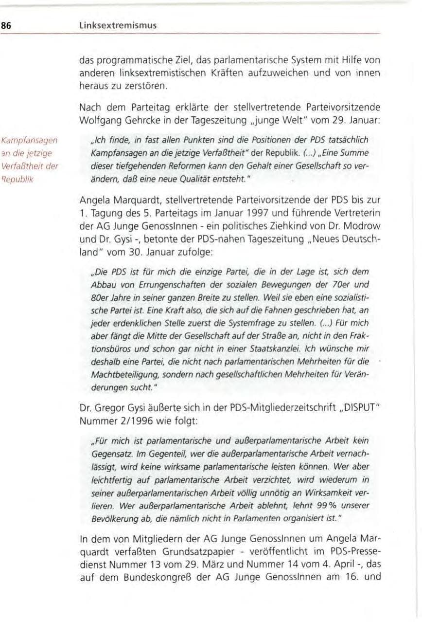Seite 86 des Verfassungsschutzbericht 1996 Bayern