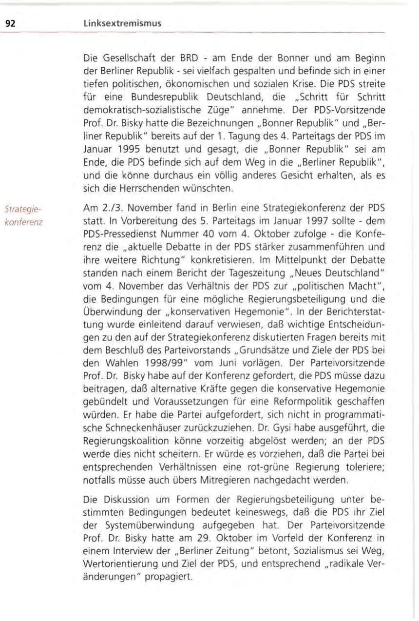 Seite 92 des Verfassungsschutzbericht 1996 Bayern