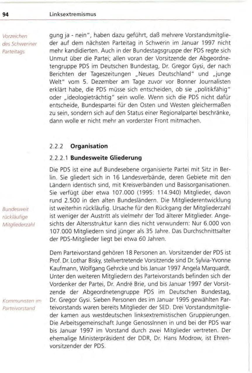 Seite 94 des Verfassungsschutzbericht 1996 Bayern