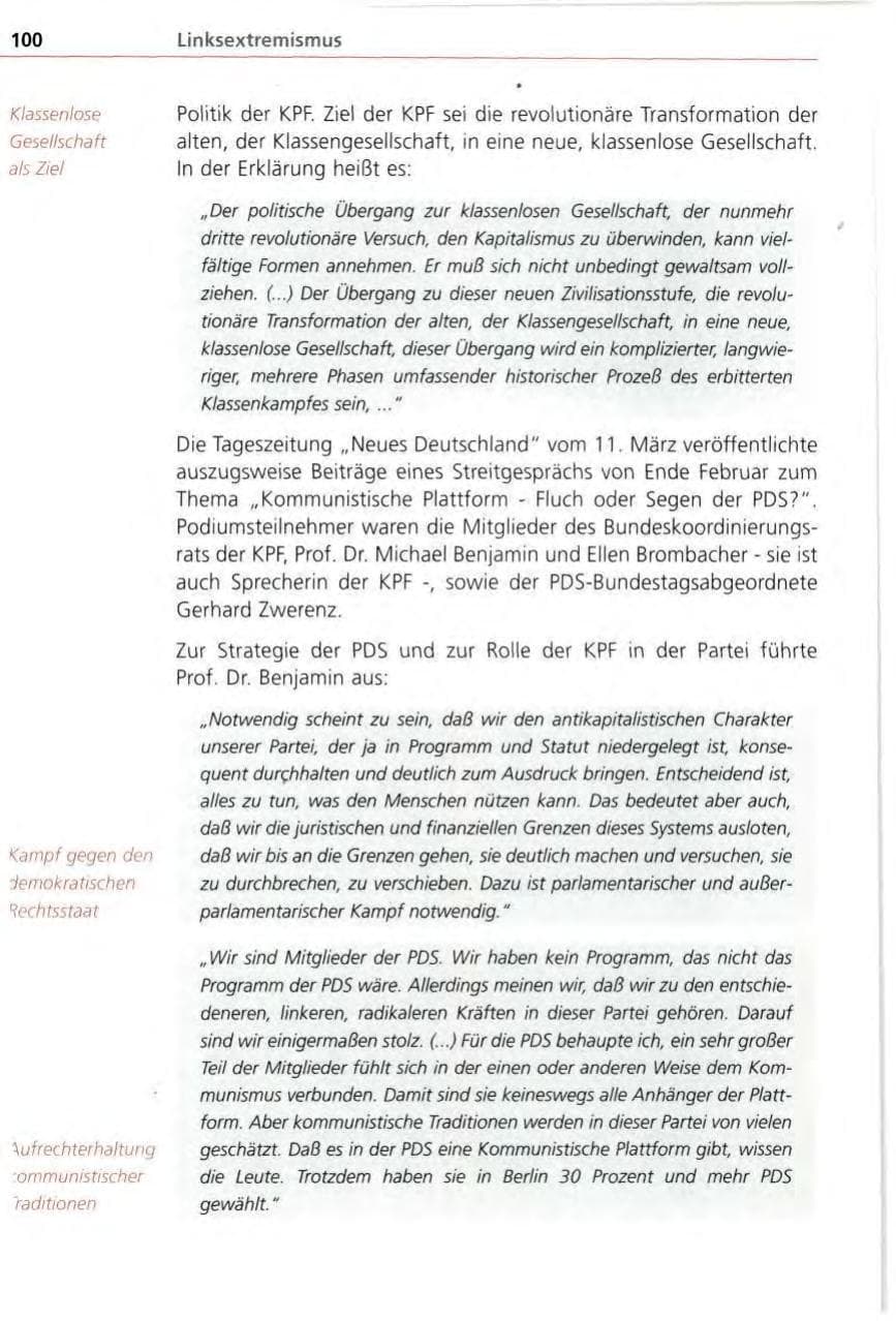 Seite 100 des Verfassungsschutzbericht 1996 Bayern