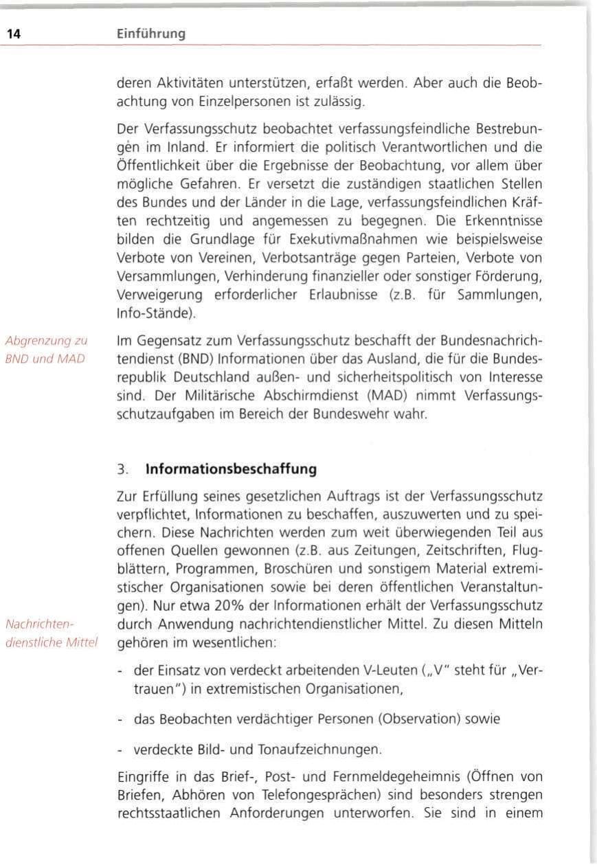 Seite 14 des Verfassungsschutzbericht 1997 Bayern