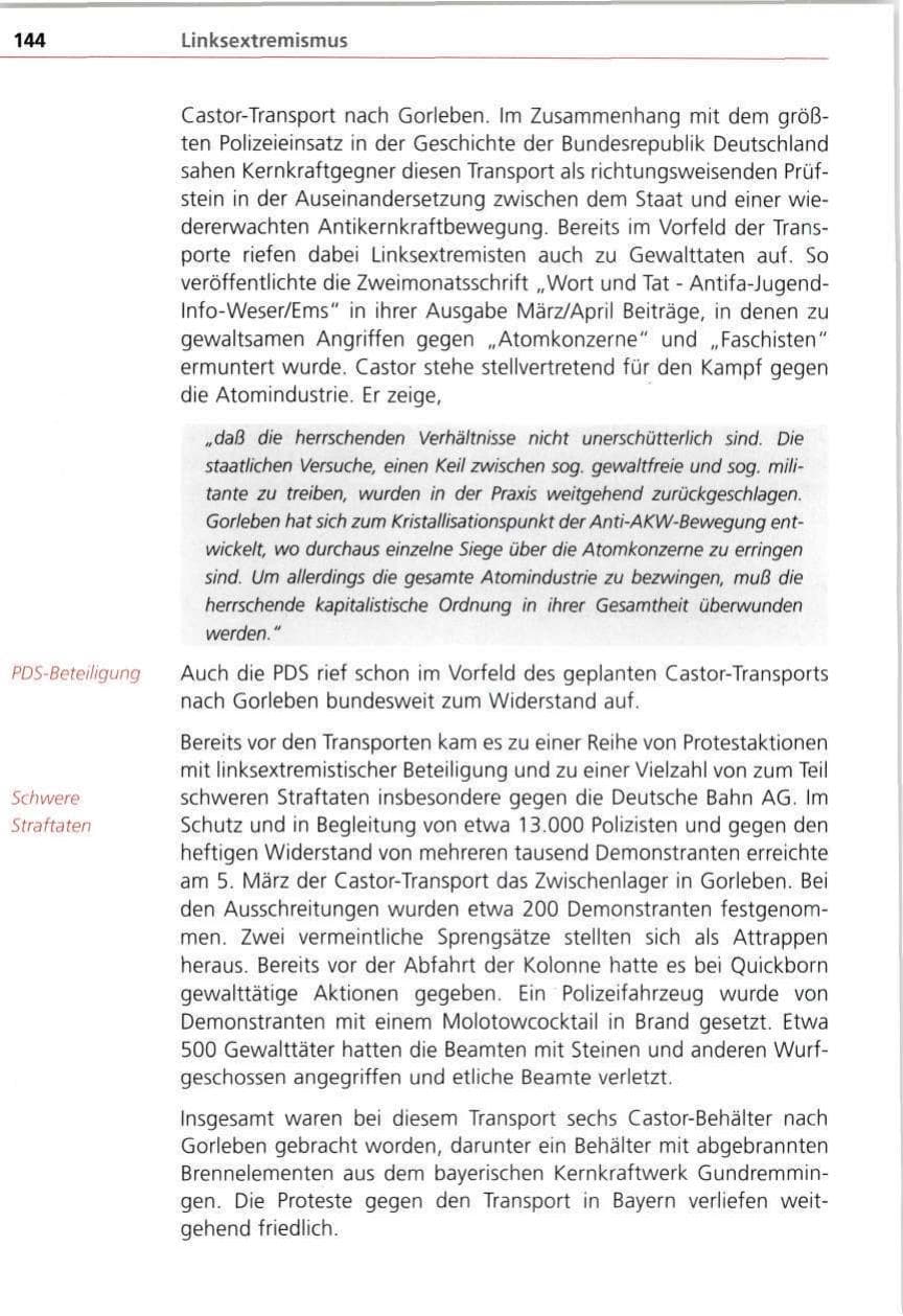 Seite 144 des Verfassungsschutzbericht 1997 Bayern